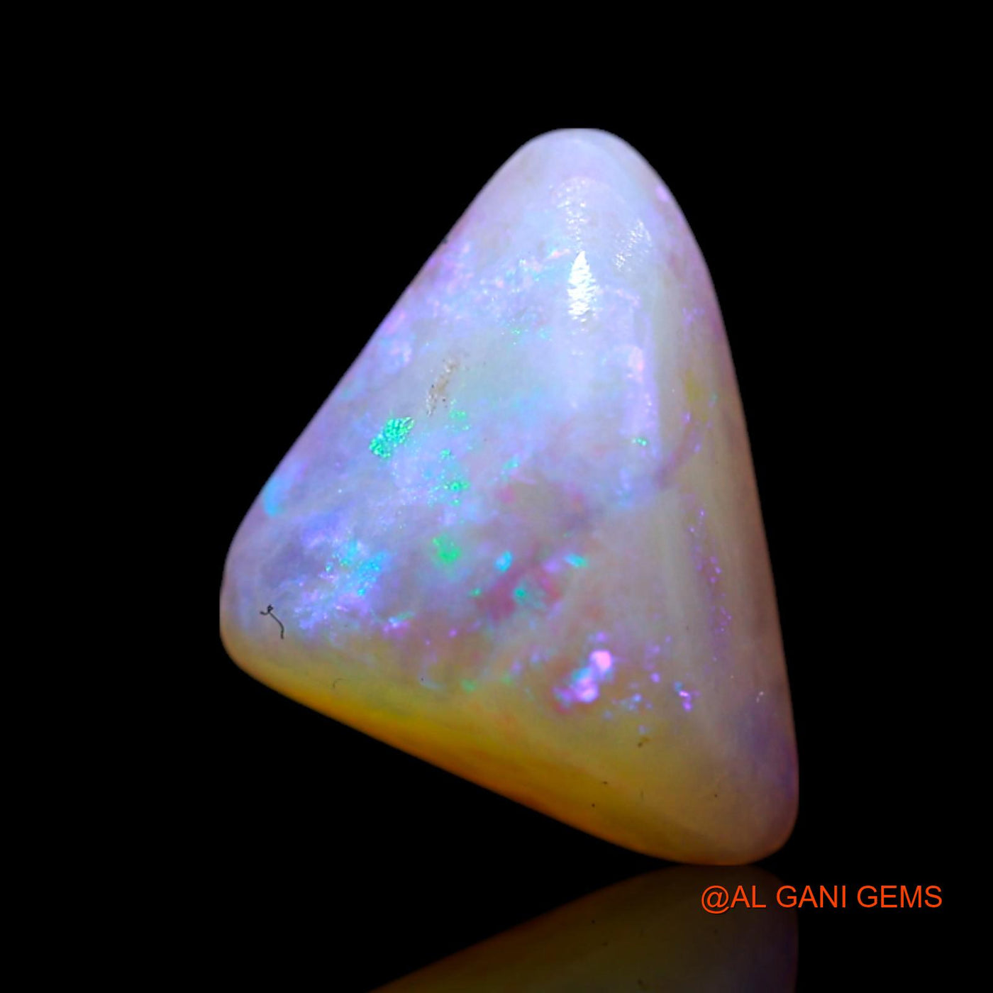 1.00 Cts Unheated Australian Fire Opal Loose Gemstone Trillion Cabochon Natural 8x7x3 mm AG-174