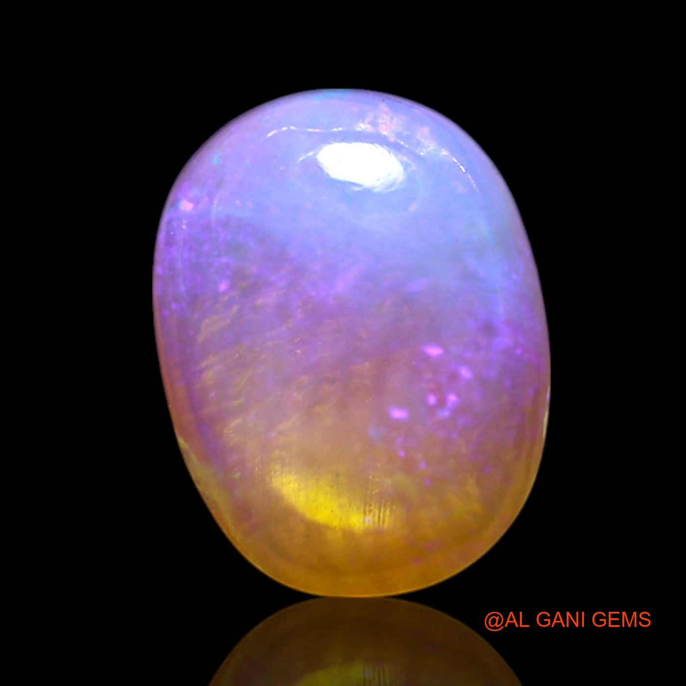 1.00 Cts Natural Australian Fire Opal Loose Gemstone Oval Cabochon 9x6x2 mm AG-175