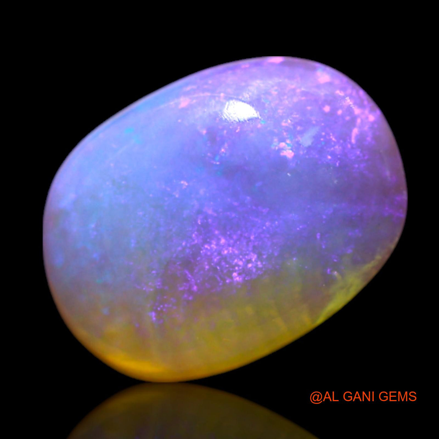 1.00 Cts Natural Australian Fire Opal Loose Gemstone Oval Cabochon 9x6x2 mm AG-175
