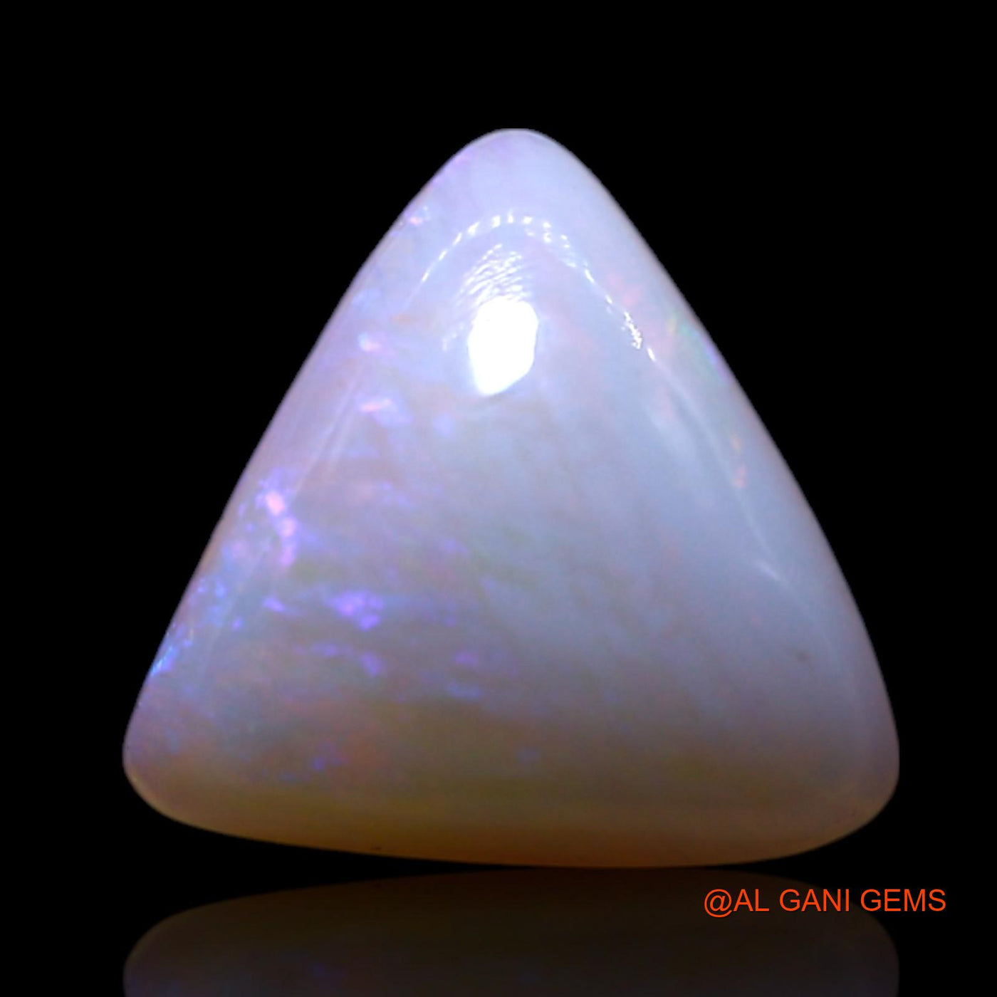 Natural Fire Opal Gemstone 1.00 Cts Loose Trillion Cabochon From Australia 8x8x3 mm AG-179