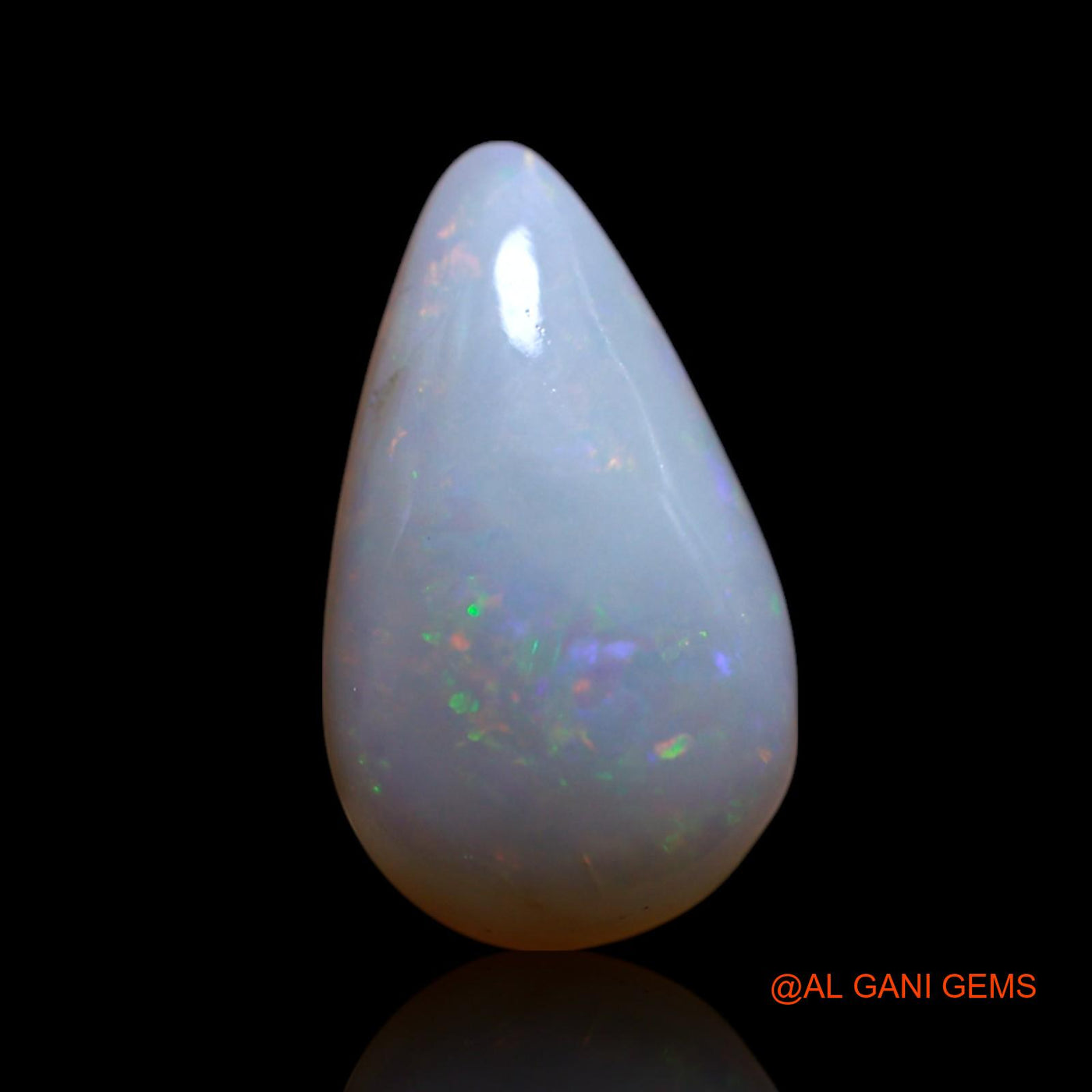 1.50 Cts Natural Australian Fire Opal Loose Gemstone Pear Cabochon 12x7x3 mm AG-17
