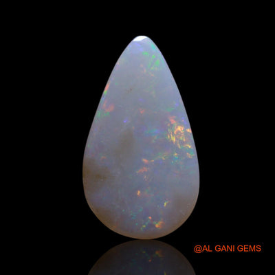 1.50 Cts Natural Australian Fire Opal Loose Gemstone Pear Cabochon 12x7x3 mm AG-17