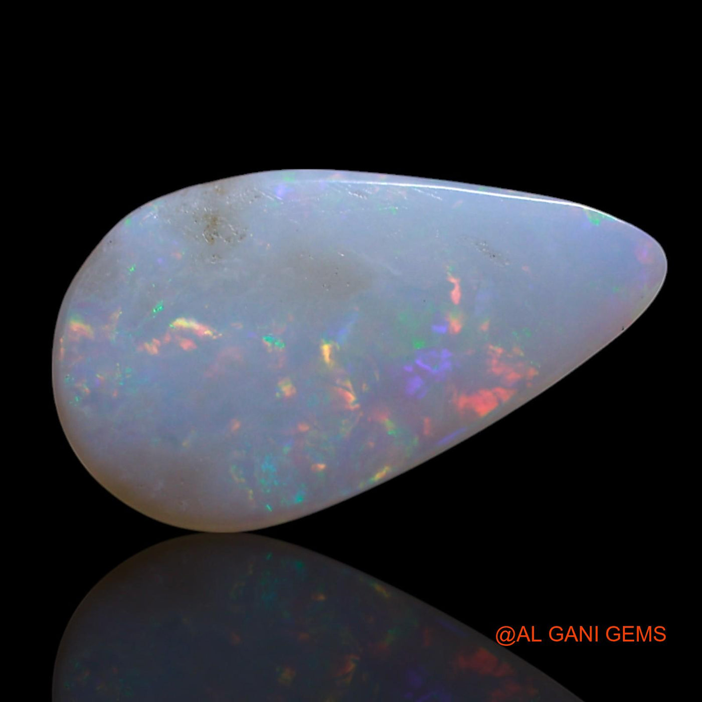 1.50 Cts Natural Australian Fire Opal Loose Gemstone Pear Cabochon 12x7x3 mm AG-17