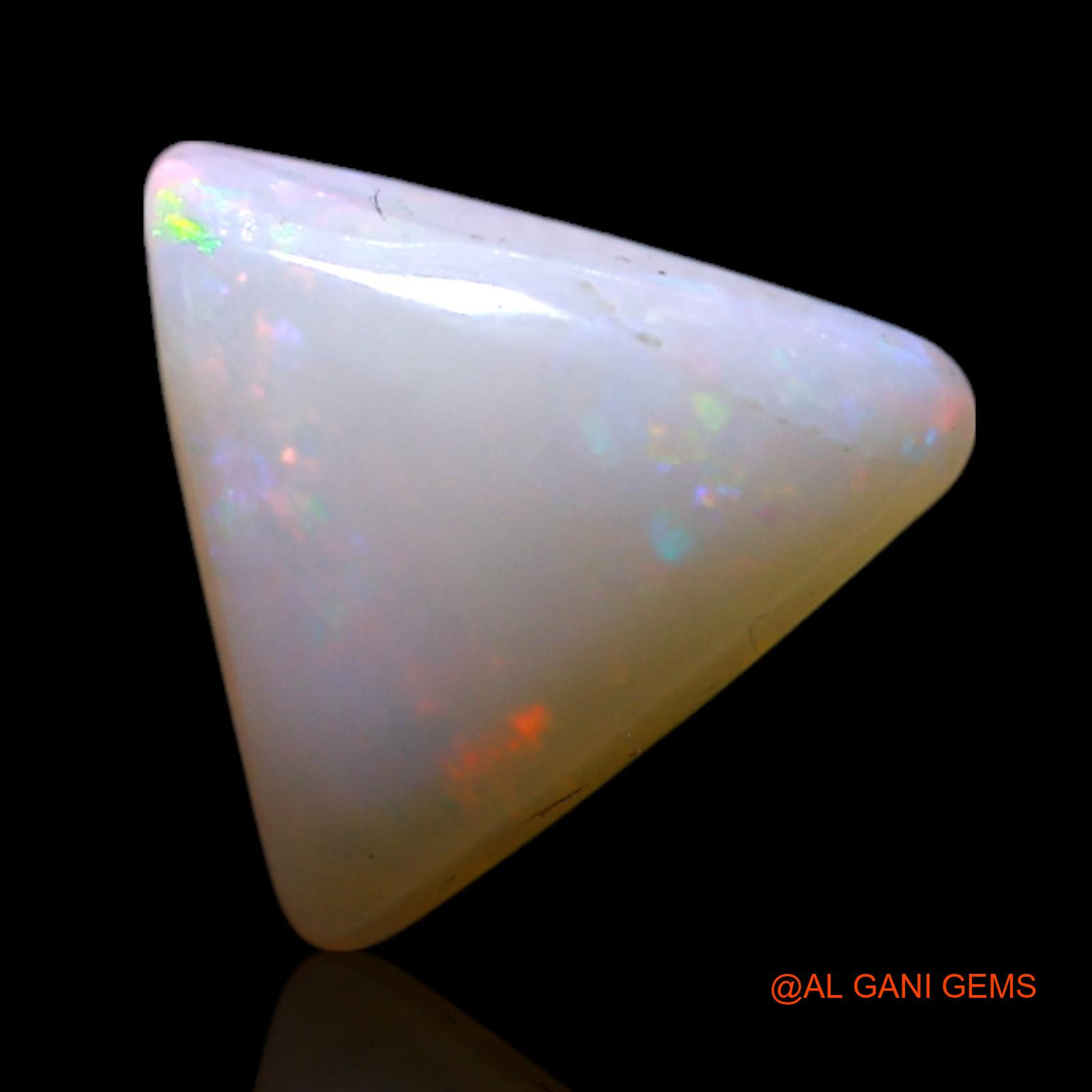 Natural Untreated Fire Opal Loose Gemstone Trillion Cabochon From Australia 1.00 Cts 8x7x3 mm AG-180