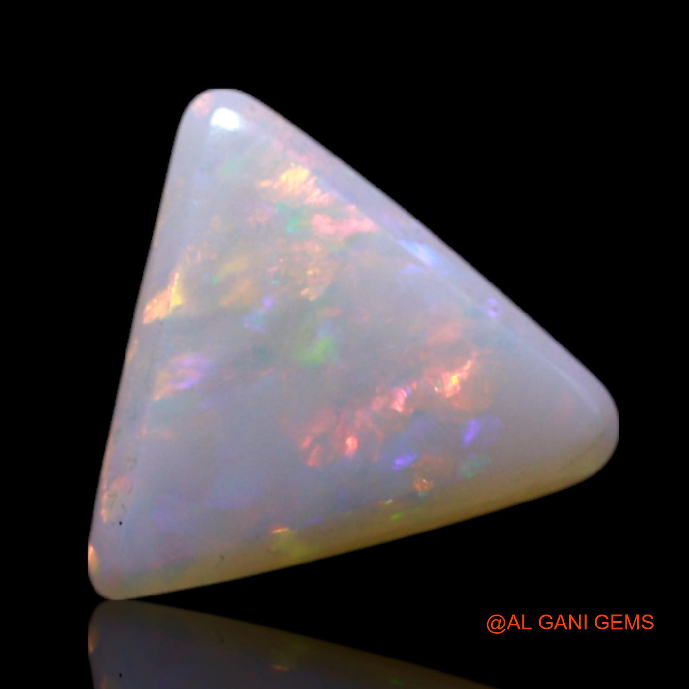 Natural Untreated Fire Opal Loose Gemstone Trillion Cabochon From Australia 1.00 Cts 8x7x3 mm AG-180