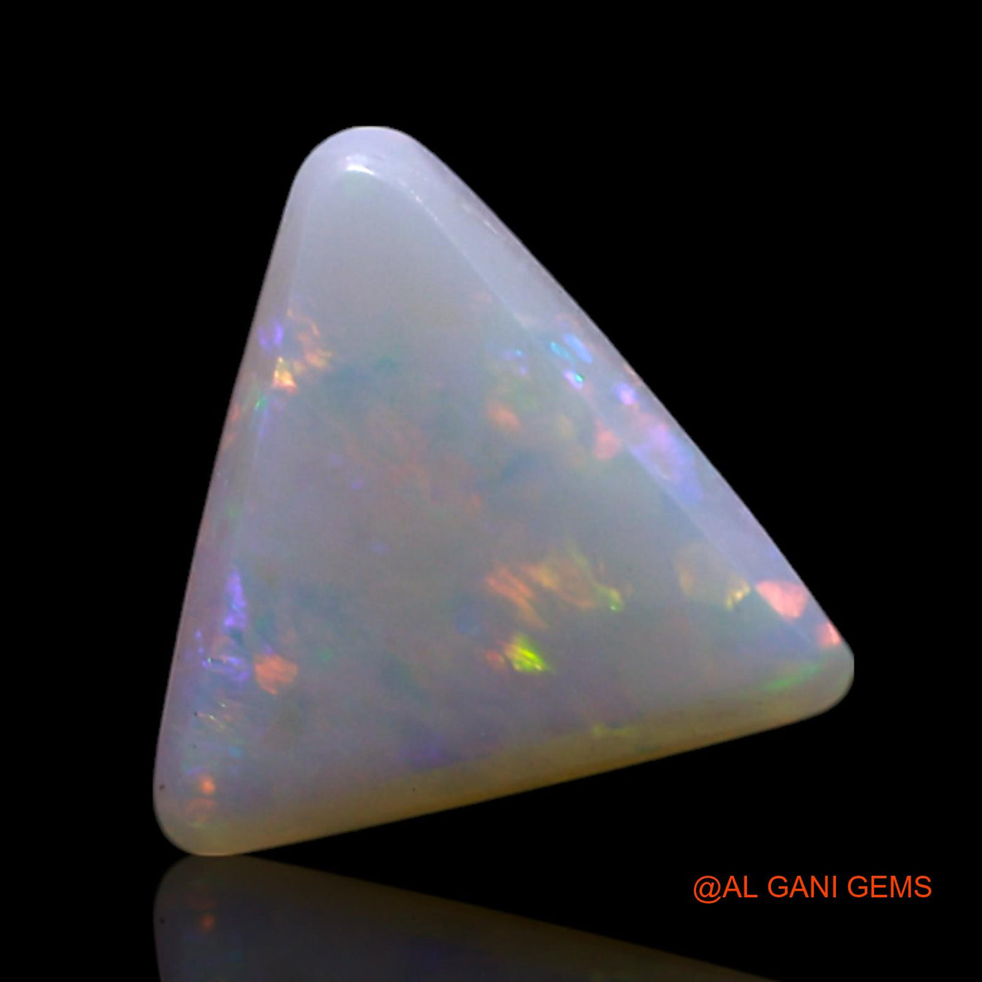 Natural Untreated Fire Opal Loose Gemstone Trillion Cabochon From Australia 1.00 Cts 8x7x3 mm AG-180