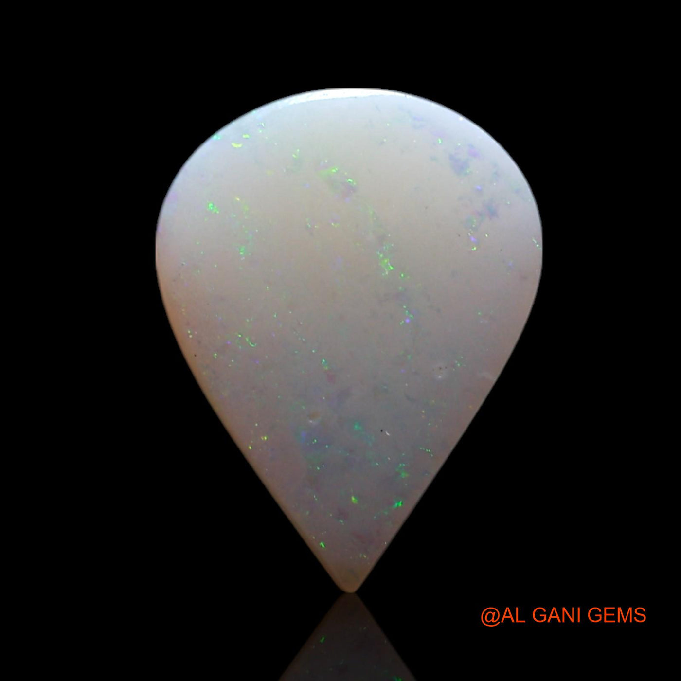 1.00 Cts Natural Australian Fire Opal Loose Gemstone Pear Cabochon 10x8x2 mm AG-182