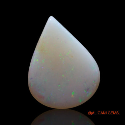 1.00 Cts Natural Australian Fire Opal Loose Gemstone Pear Cabochon 10x8x2 mm AG-182