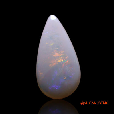 Natural Fire Opal Gemstone 0.70 Cts Loose Pear Cabochon From Australia 11x5x2 mm AG-184