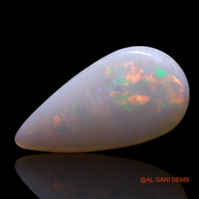 Natural Fire Opal Gemstone 0.70 Cts Loose Pear Cabochon From Australia 11x5x2 mm AG-184