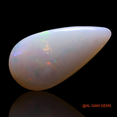 Natural Fire Opal Gemstone 0.70 Cts Loose Pear Cabochon From Australia 11x5x2 mm AG-184