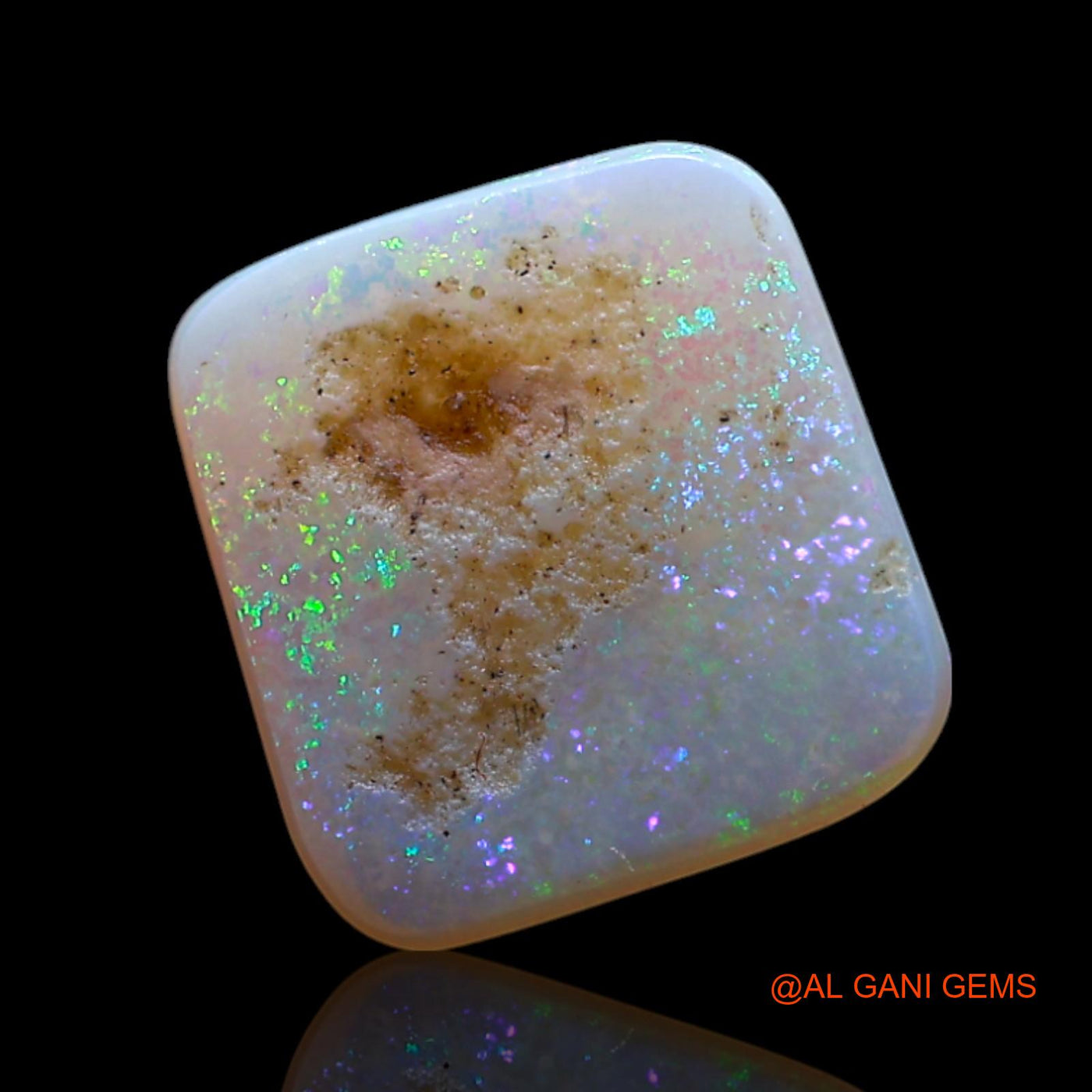 1.00 Cts Natural Australian Fire Opal Loose Gemstone Square Cabochon 8x8x1 mm AG-185