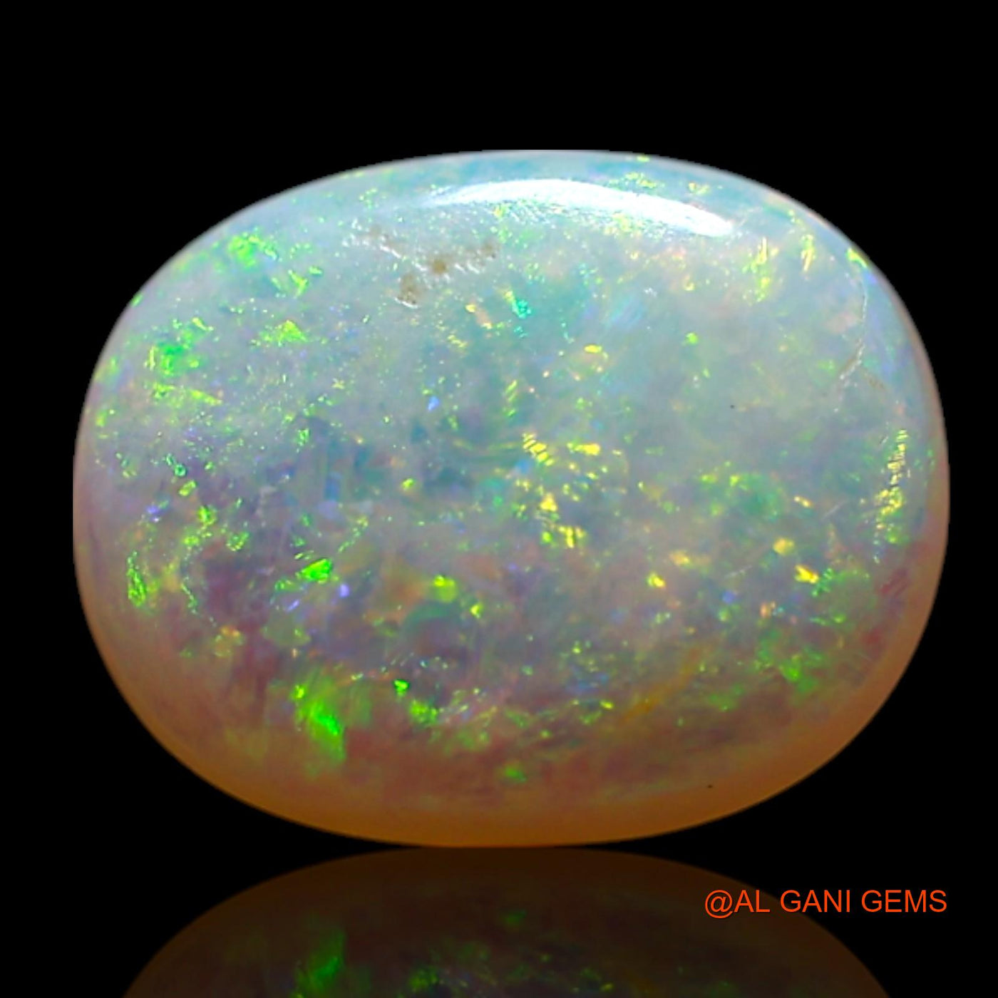 Natural Untreated Fire Opal Loose Gemstone Oval Cabochon From Australia 1.00 Cts 9x7x2 mm AG-186