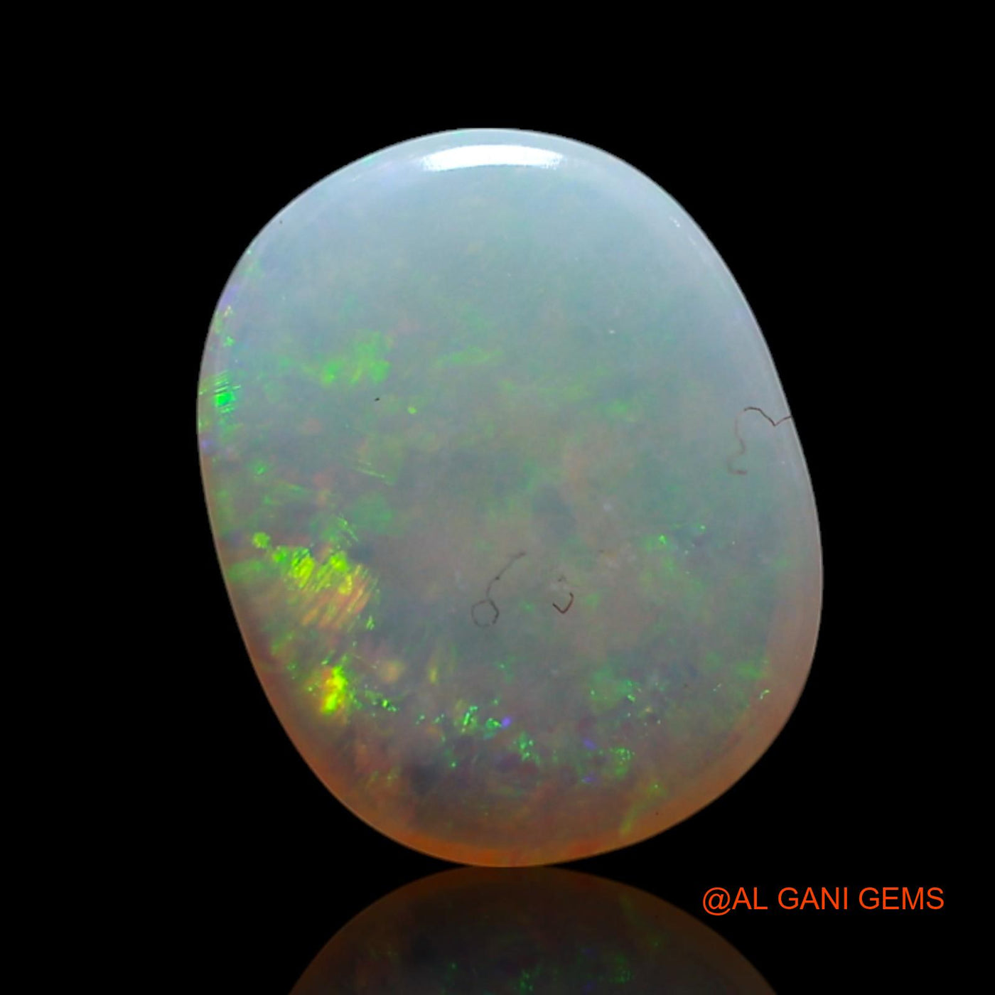 Natural Untreated Fire Opal Loose Gemstone Oval Cabochon From Australia 1.00 Cts 9x7x2 mm AG-186