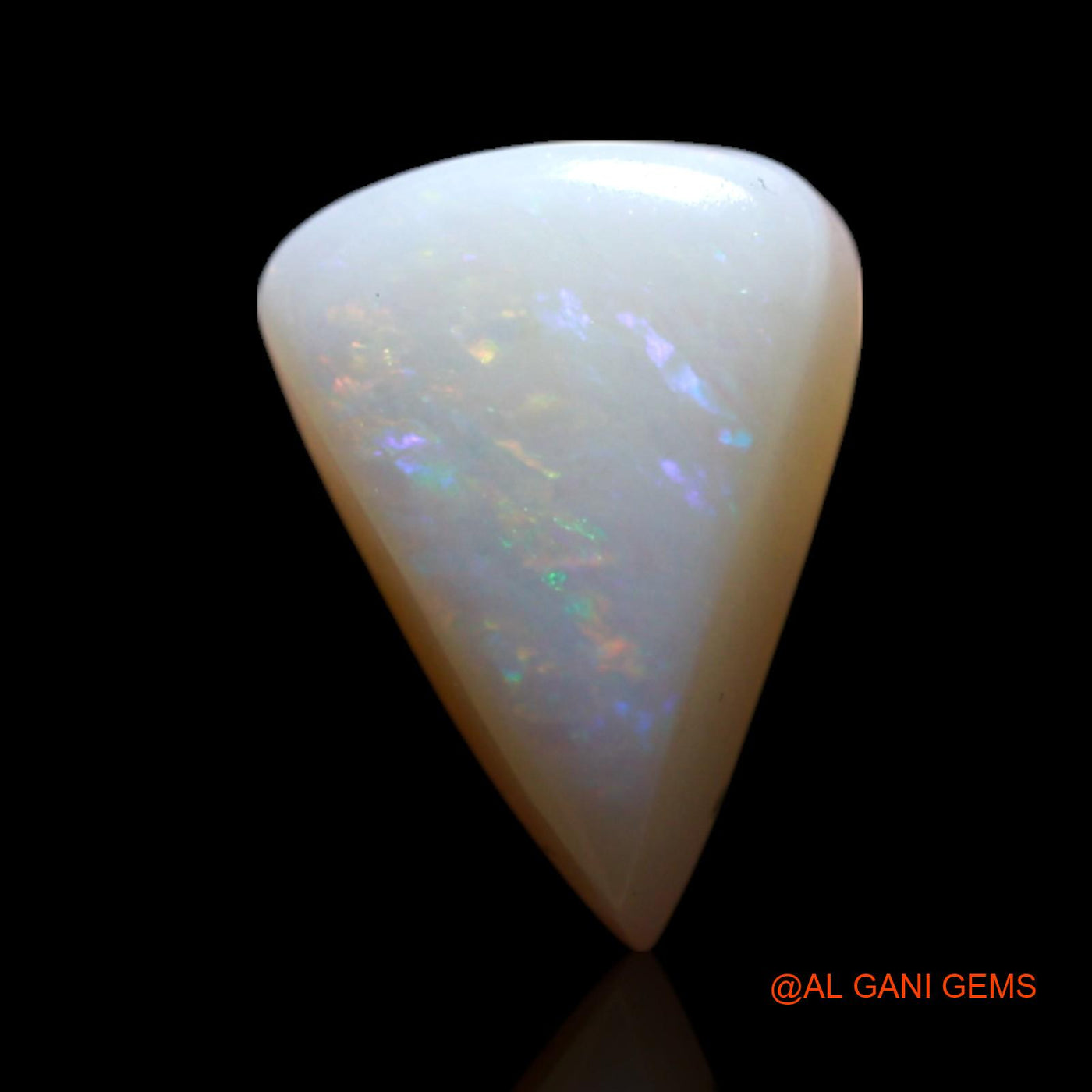 1.30 Cts Unheated Australian Fire Opal Loose Gemstone Trillion Cabochon Natural 9x7x3 mm AG-189
