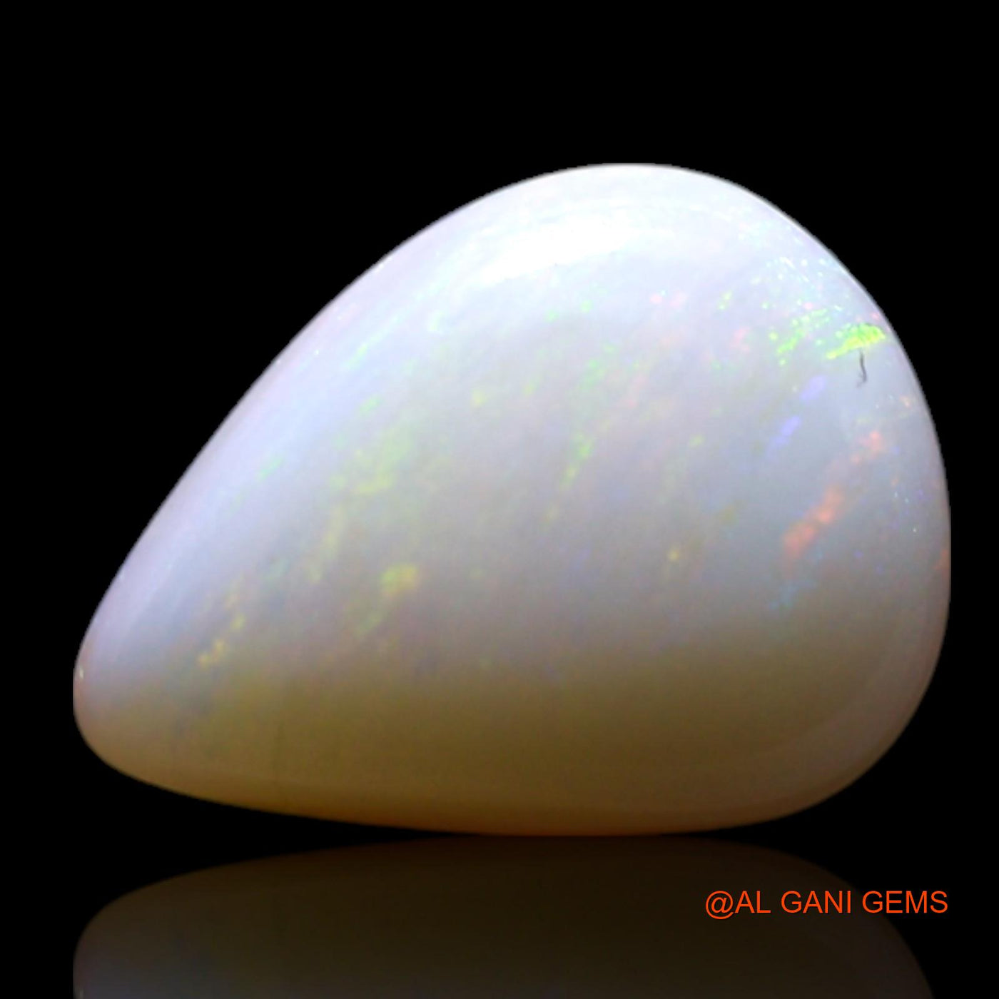 0.80 Cts Unheated Australian Fire Opal Loose Gemstone Pear Cabochon Natural 9x7x2 mm AG-190