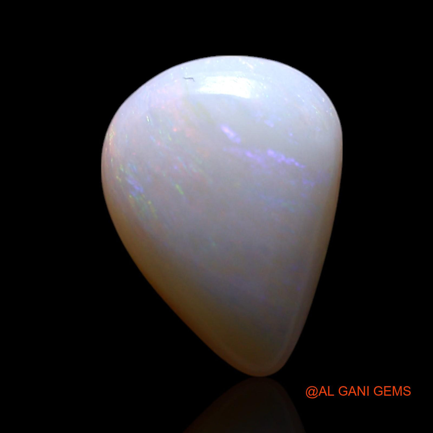 0.80 Cts Unheated Australian Fire Opal Loose Gemstone Pear Cabochon Natural 9x7x2 mm AG-190