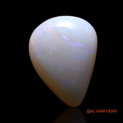 0.80 Cts Unheated Australian Fire Opal Loose Gemstone Pear Cabochon Natural 9x7x2 mm AG-190