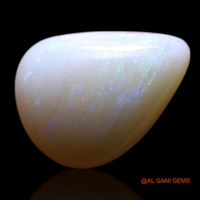 0.80 Cts Unheated Australian Fire Opal Loose Gemstone Pear Cabochon Natural 9x7x2 mm AG-190