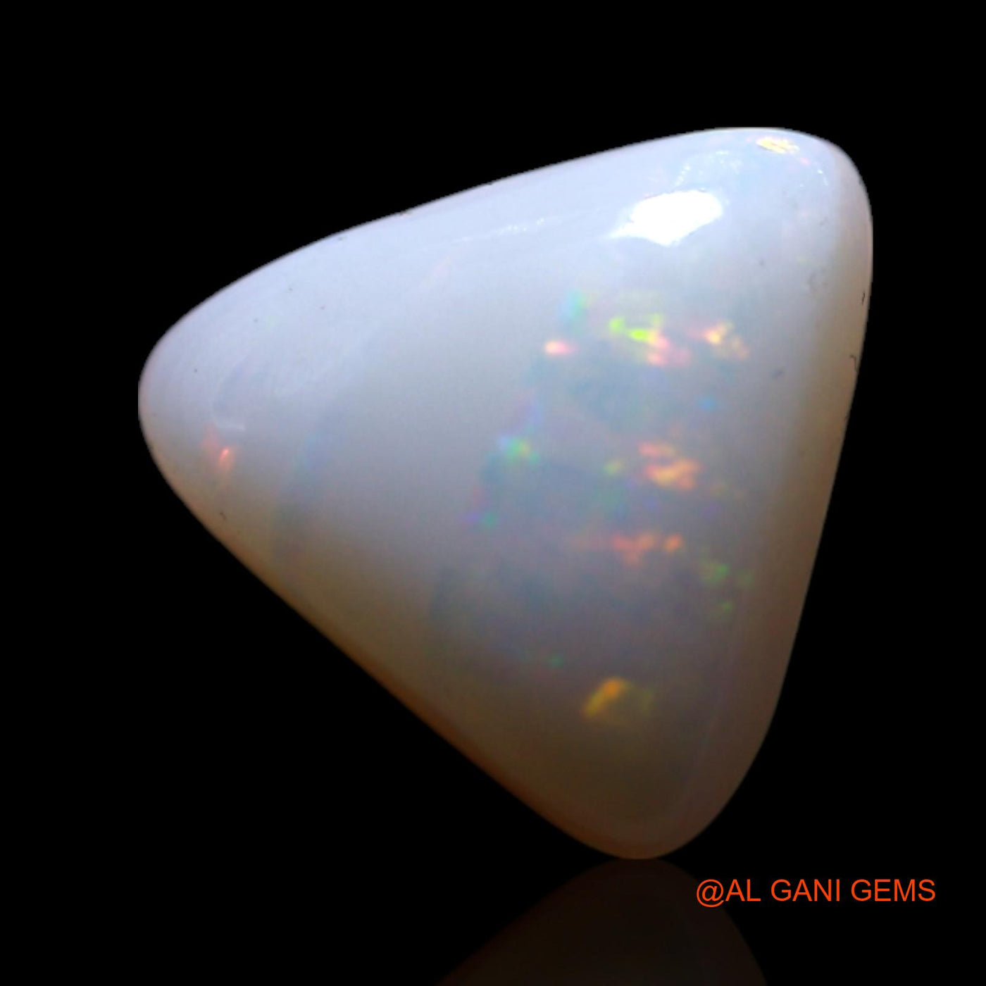 1.00 Cts Natural Australian Fire Opal Loose Gemstone Trillion Cabochon 8x8x3 mm AG-193