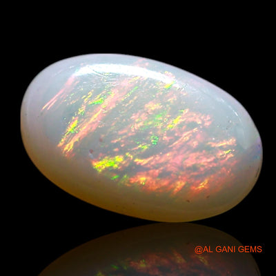 Natural Untreated Fire Opal Loose Gemstone Oval Cabochon From Australia 1.00 Cts 9x6x2 mm AG-194