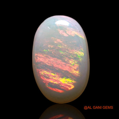 Natural Untreated Fire Opal Loose Gemstone Oval Cabochon From Australia 1.00 Cts 9x6x2 mm AG-194