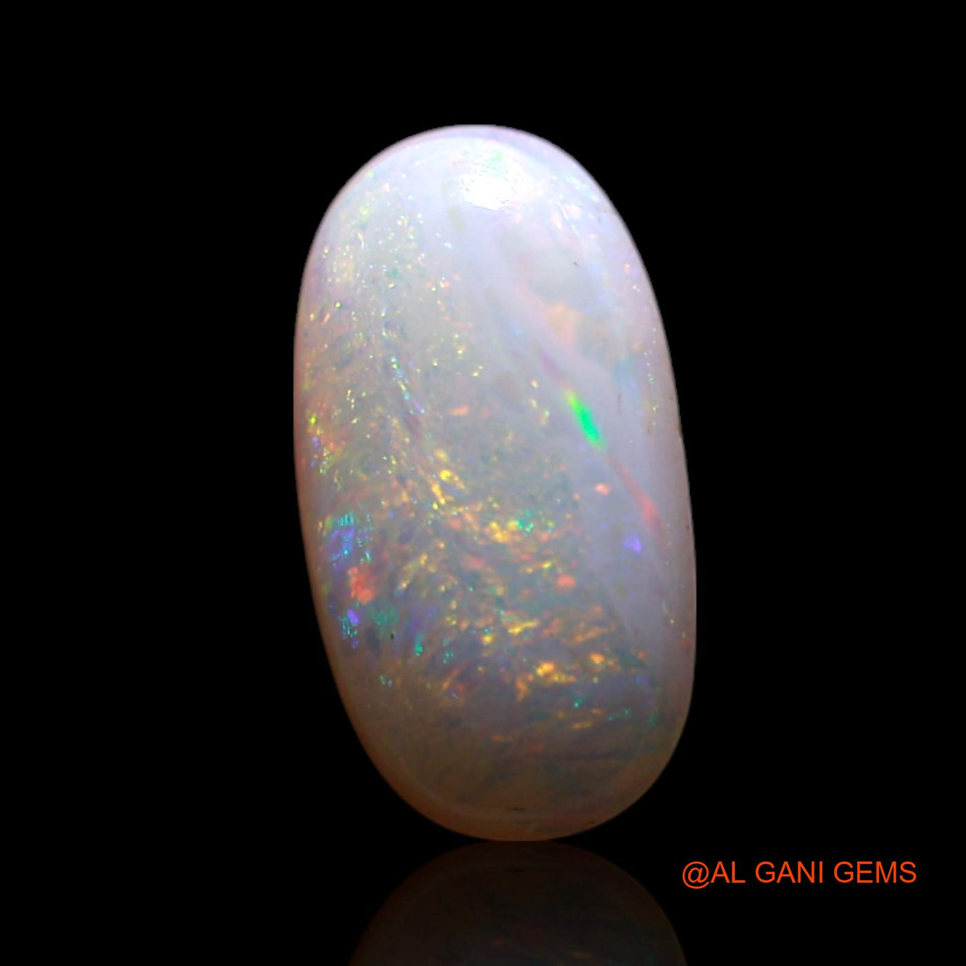 Natural Untreated Fire Opal Loose Gemstone Oval Cabochon From Australia 0.80 Cts 10x5x2 mm AG-195