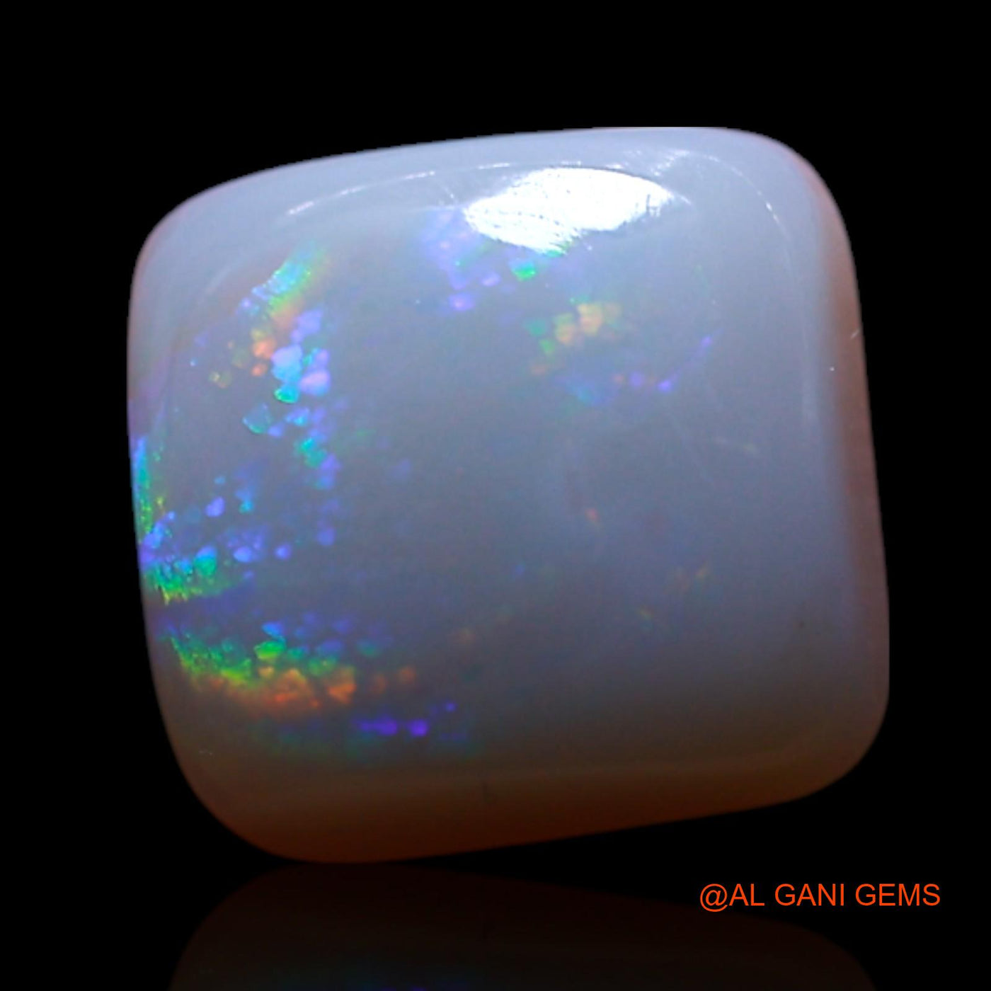 Natural Fire Opal Gemstone 1.80 Cts Loose Square Cabochon From Australia 7x7x4 mm AG-197