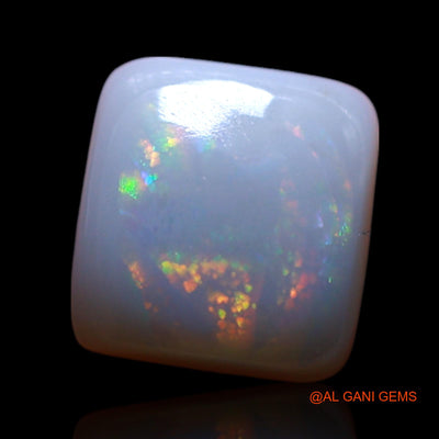 Natural Fire Opal Gemstone 1.80 Cts Loose Square Cabochon From Australia 7x7x4 mm AG-197