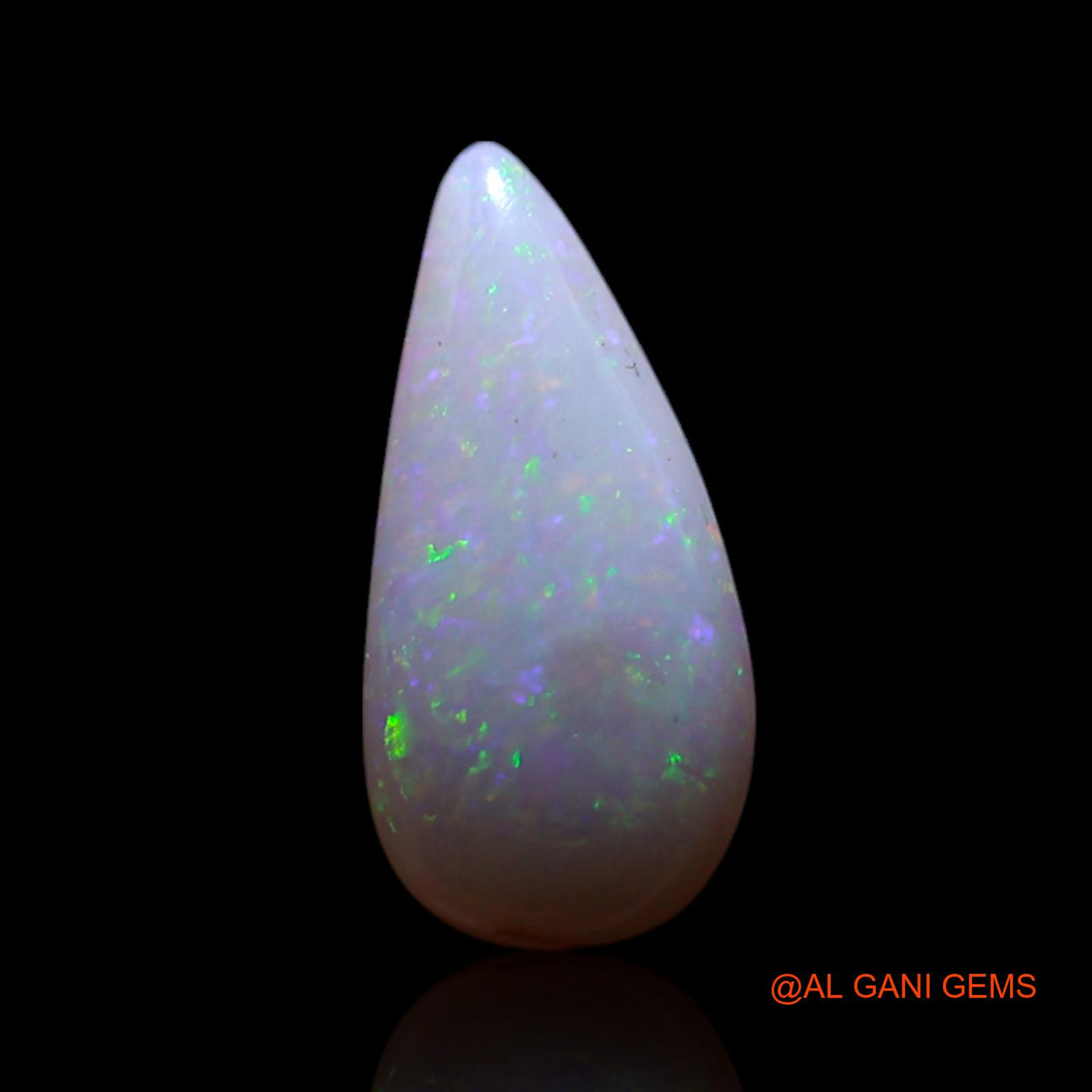 0.80 Cts Natural Australian Fire Opal Loose Gemstone Pear Cabochon 10x5x2 mm AG-198
