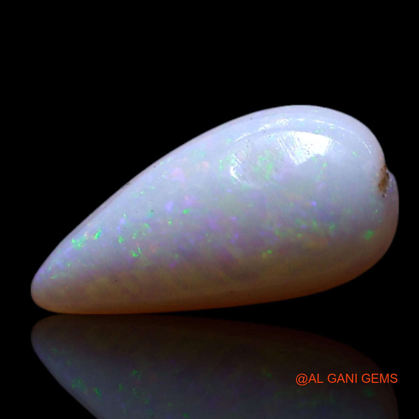 0.80 Cts Natural Australian Fire Opal Loose Gemstone Pear Cabochon 10x5x2 mm AG-198