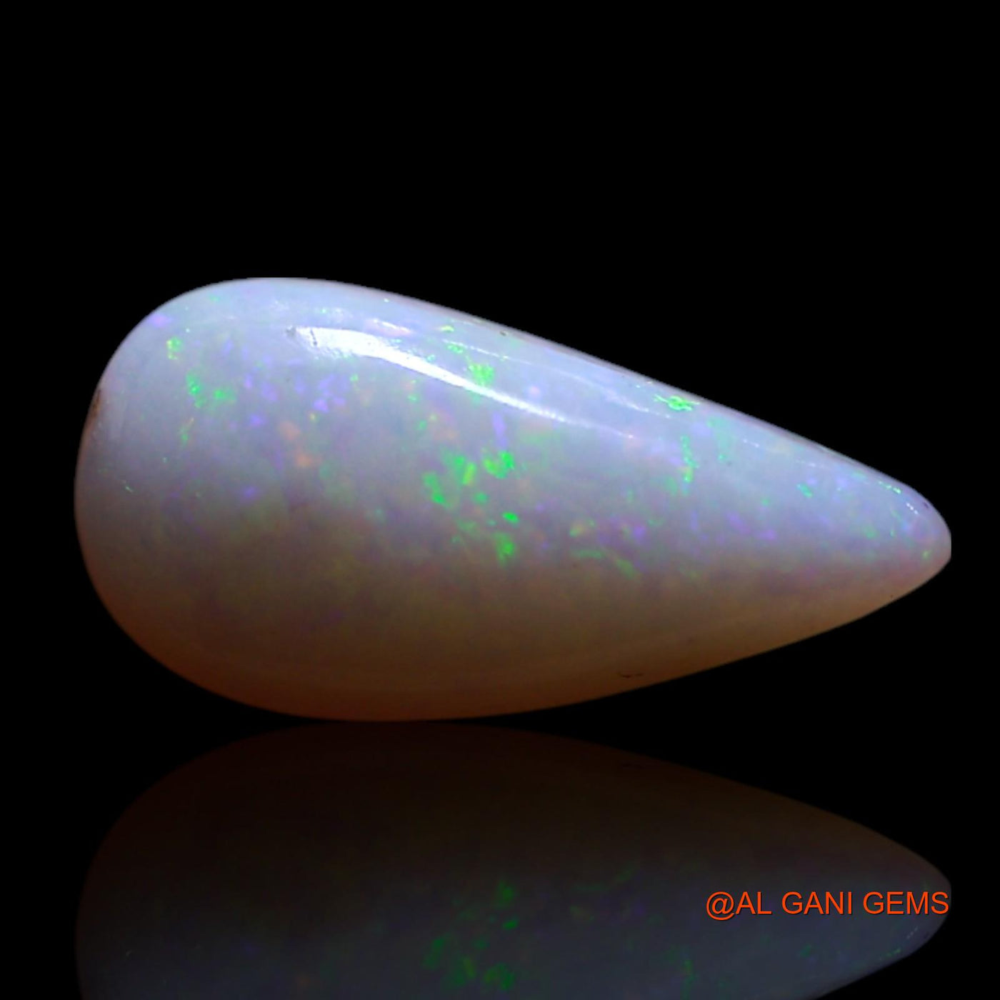 0.80 Cts Natural Australian Fire Opal Loose Gemstone Pear Cabochon 10x5x2 mm AG-198
