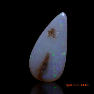 0.80 Cts Natural Australian Fire Opal Loose Gemstone Pear Cabochon 10x5x2 mm AG-198