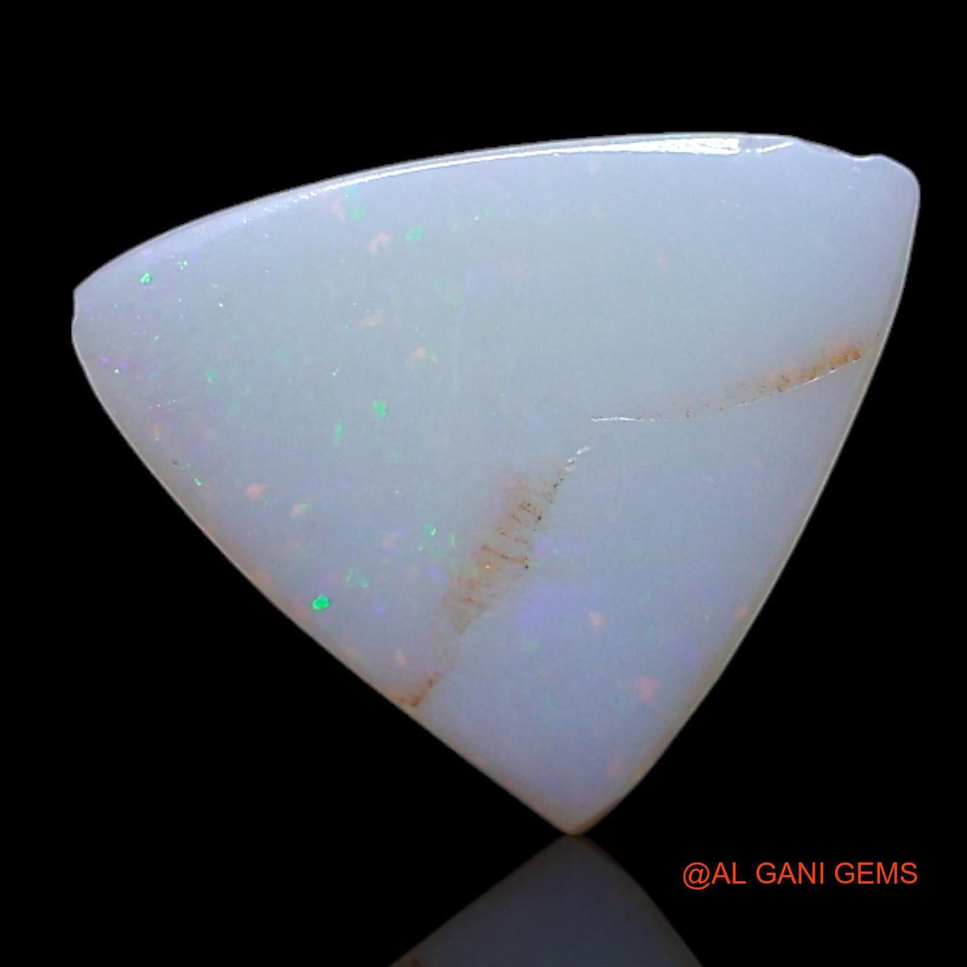 2.00 Cts Natural Australian Fire Opal Loose Gemstone Trillion Cabochon 8x7x4 mm AG-205