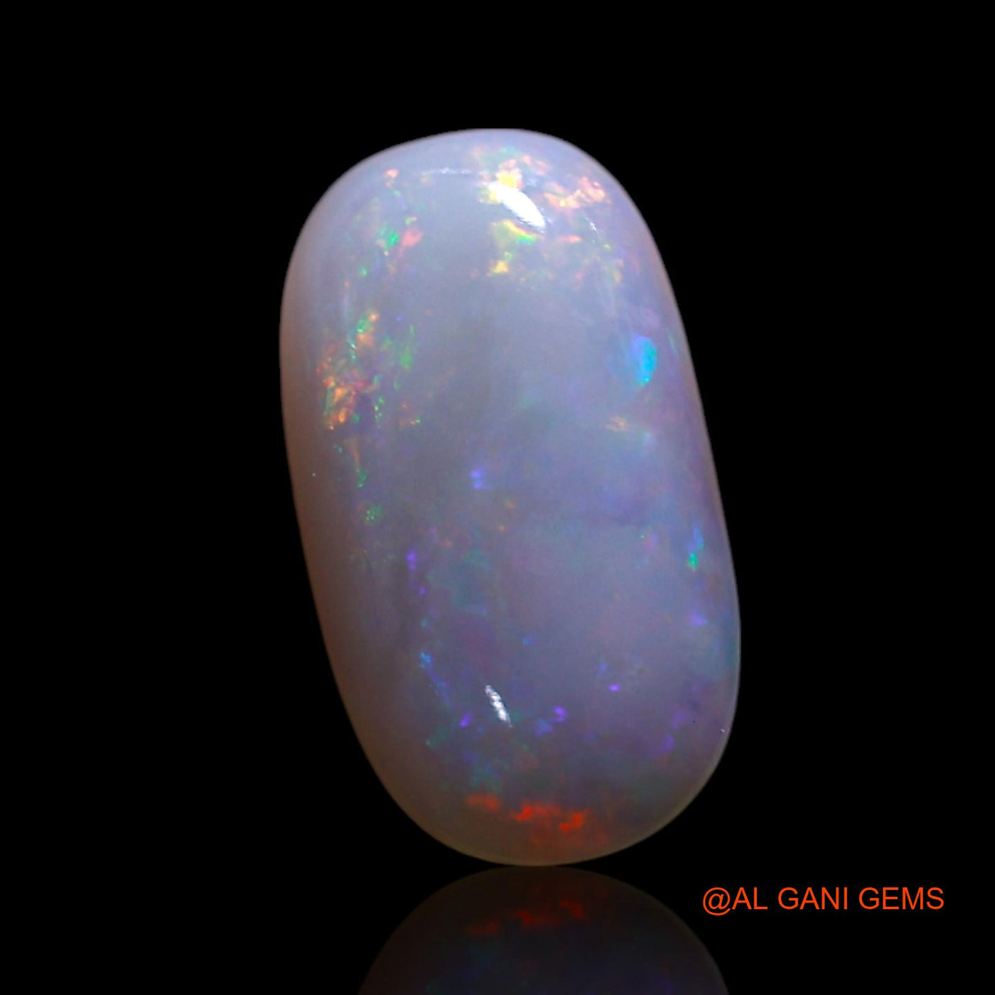 Natural Fire Opal Gemstone 1.00 Cts Loose Oval Cabochon From Australia 10x6x2 mm AG-208