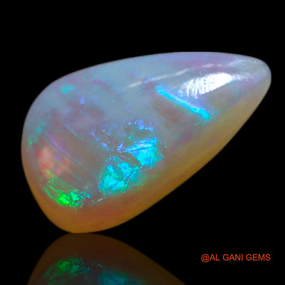 0.90 Cts Natural Australian Fire Opal Loose Gemstone Pear Cabochon 10x6x2 mm AG-211