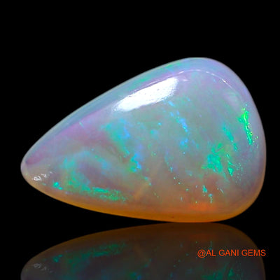 0.90 Cts Natural Australian Fire Opal Loose Gemstone Pear Cabochon 10x6x2 mm AG-211