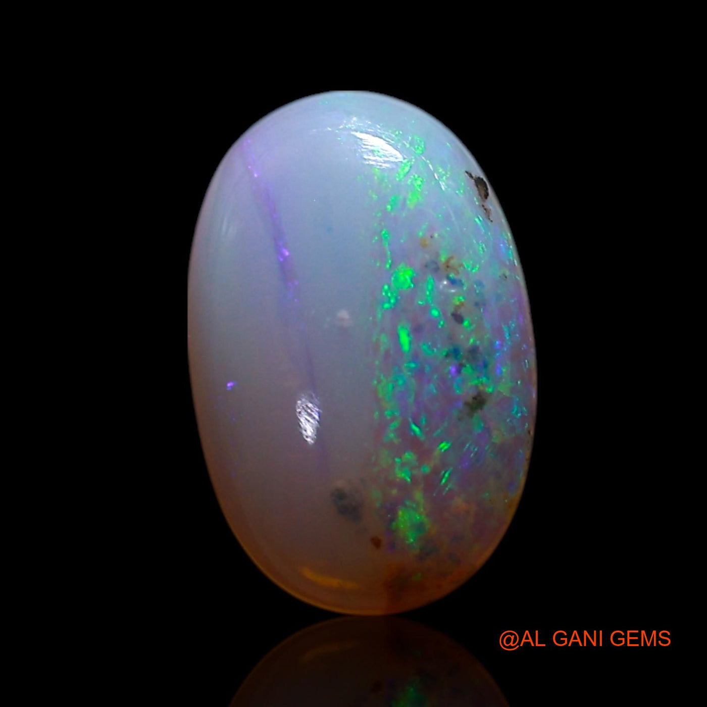Natural Untreated Fire Opal Loose Gemstone Oval Cabochon From Australia 0.90 Cts 9x6x2 mm AG-214