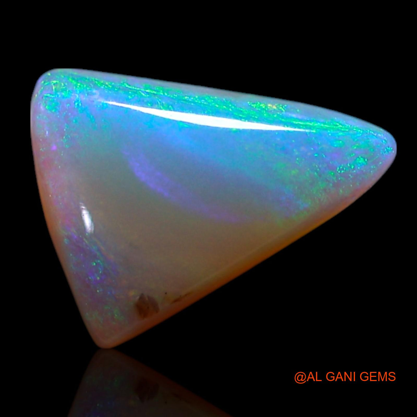 0.90 Cts Natural Australian Fire Opal Loose Gemstone Trillion Cabochon 9x6x2 mm AG-217
