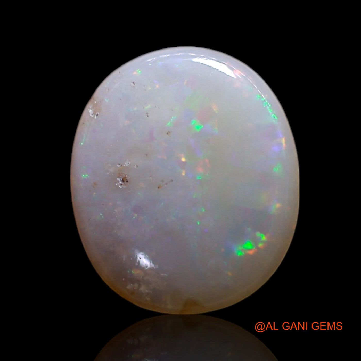 0.90 Cts Natural Australian Fire Opal Oval Cabochon Loose Gemstone For Jewelry 9x8x2 mm AG-218
