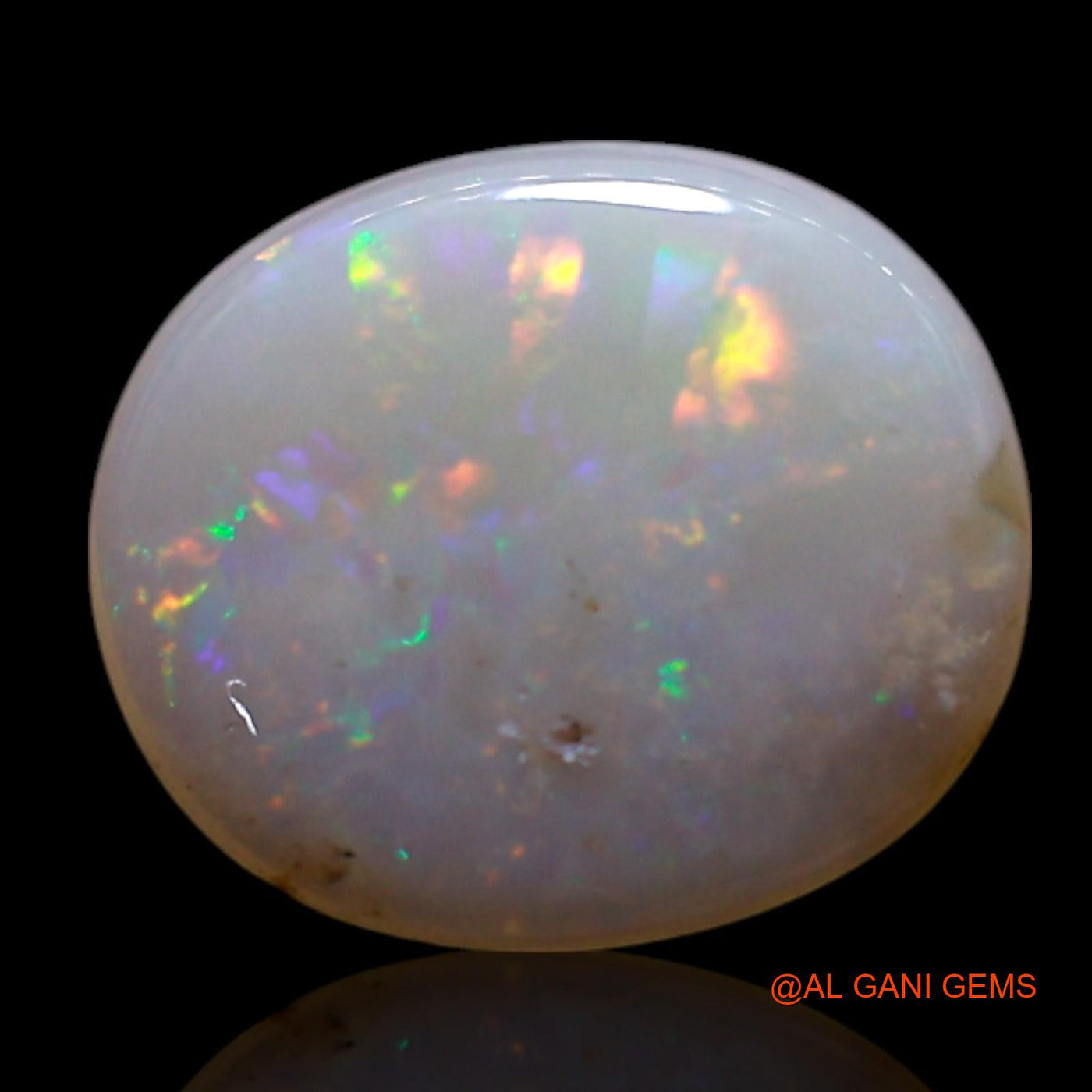 0.90 Cts Natural Australian Fire Opal Oval Cabochon Loose Gemstone For Jewelry 9x8x2 mm AG-218