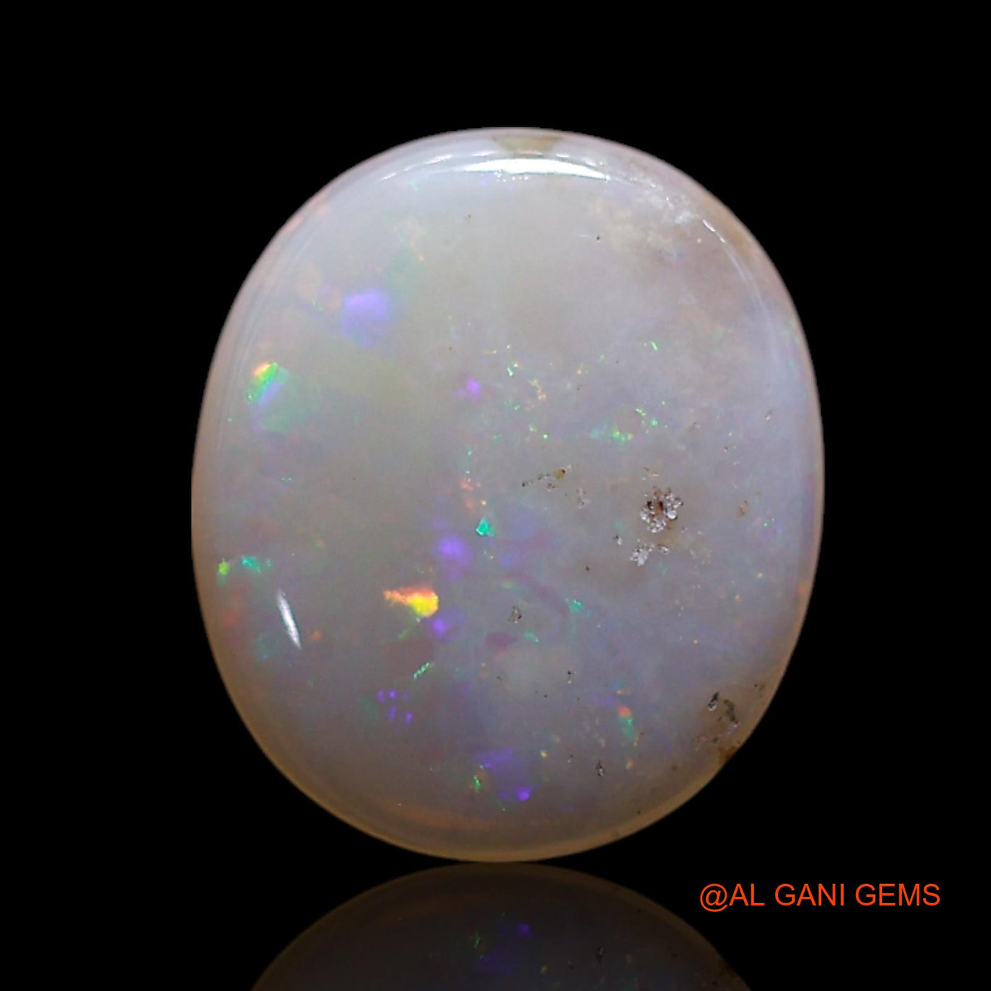 0.90 Cts Natural Australian Fire Opal Oval Cabochon Loose Gemstone For Jewelry 9x8x2 mm AG-218