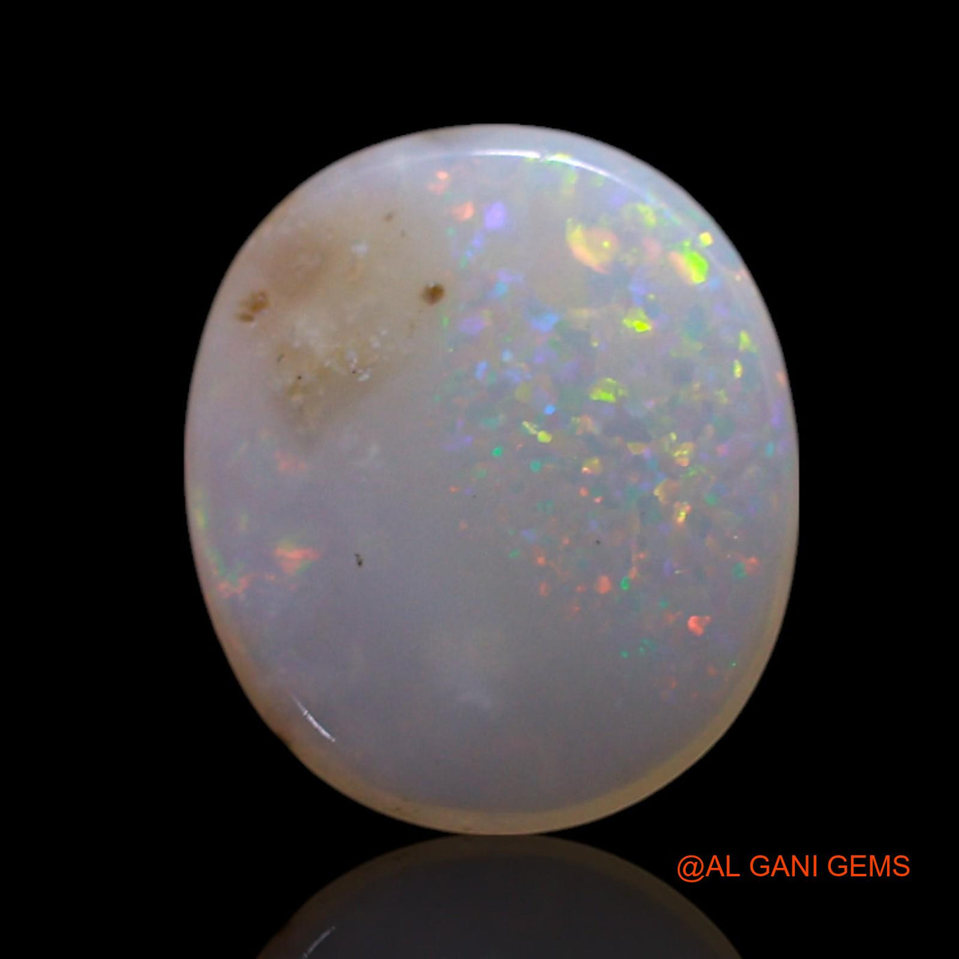 0.90 Cts Natural Australian Fire Opal Oval Cabochon Loose Gemstone For Jewelry 9x8x2 mm AG-218