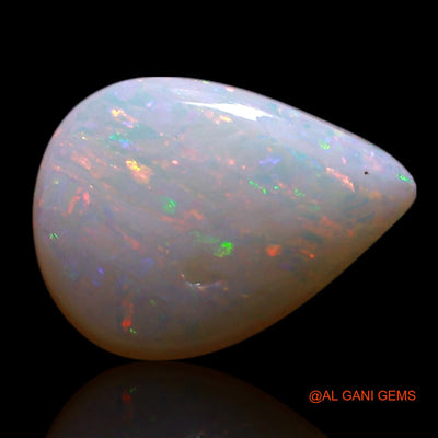 0.80 Cts Natural Australian Fire Opal Loose Gemstone Pear Cabochon 9x7x2 mm AG-220