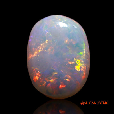 Natural Fire Opal Gemstone 1.00 Cts Loose Oval Cabochon From Australia 8x6x3 mm AG-221