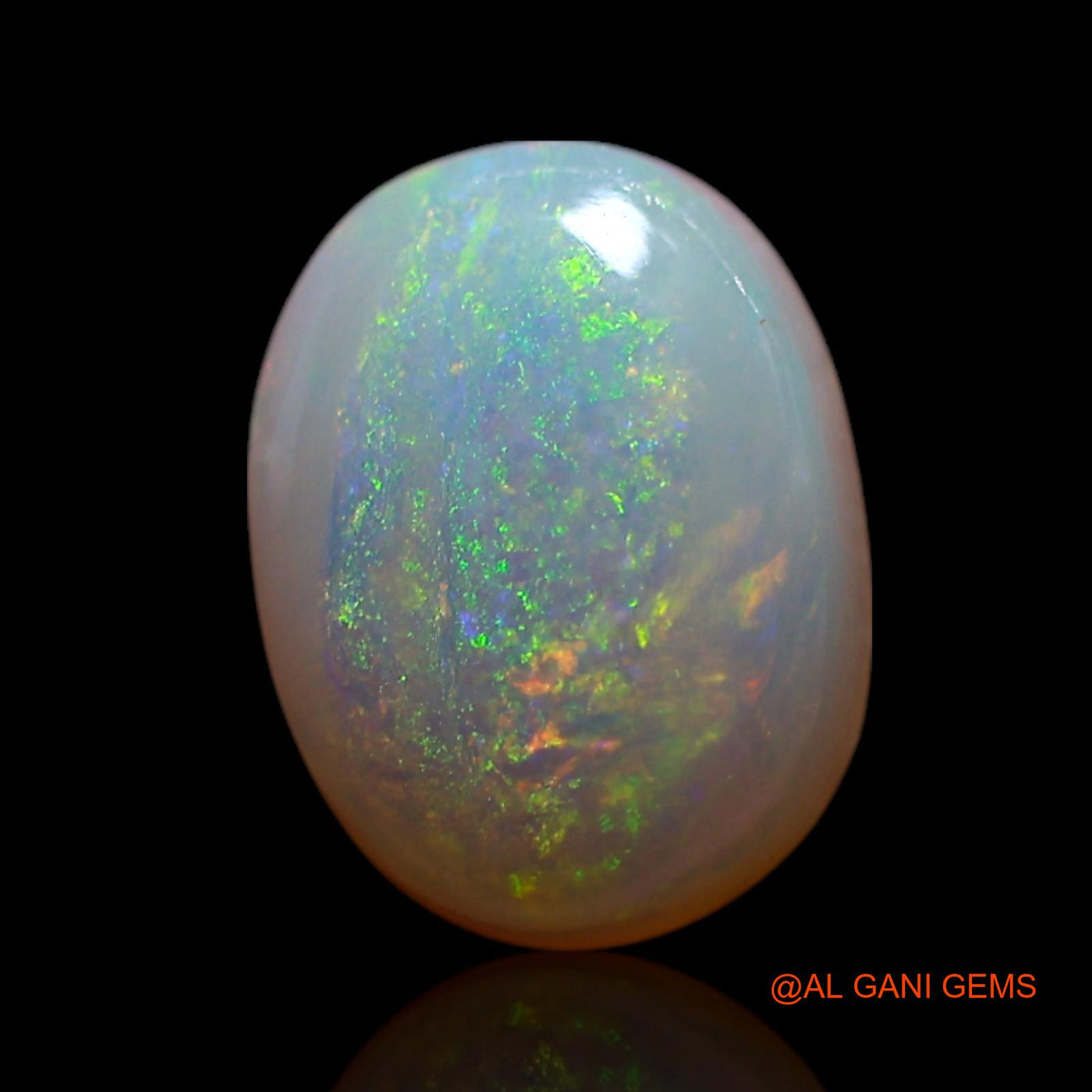 Natural Untreated Fire Opal Loose Gemstone Oval Cabochon From Australia 1.50 Cts 8x6x3 mm AG-223