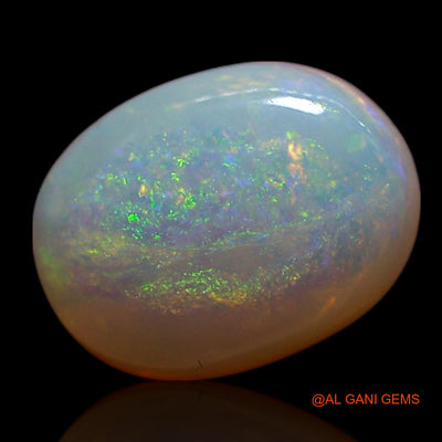 Natural Untreated Fire Opal Loose Gemstone Oval Cabochon From Australia 1.50 Cts 8x6x3 mm AG-223