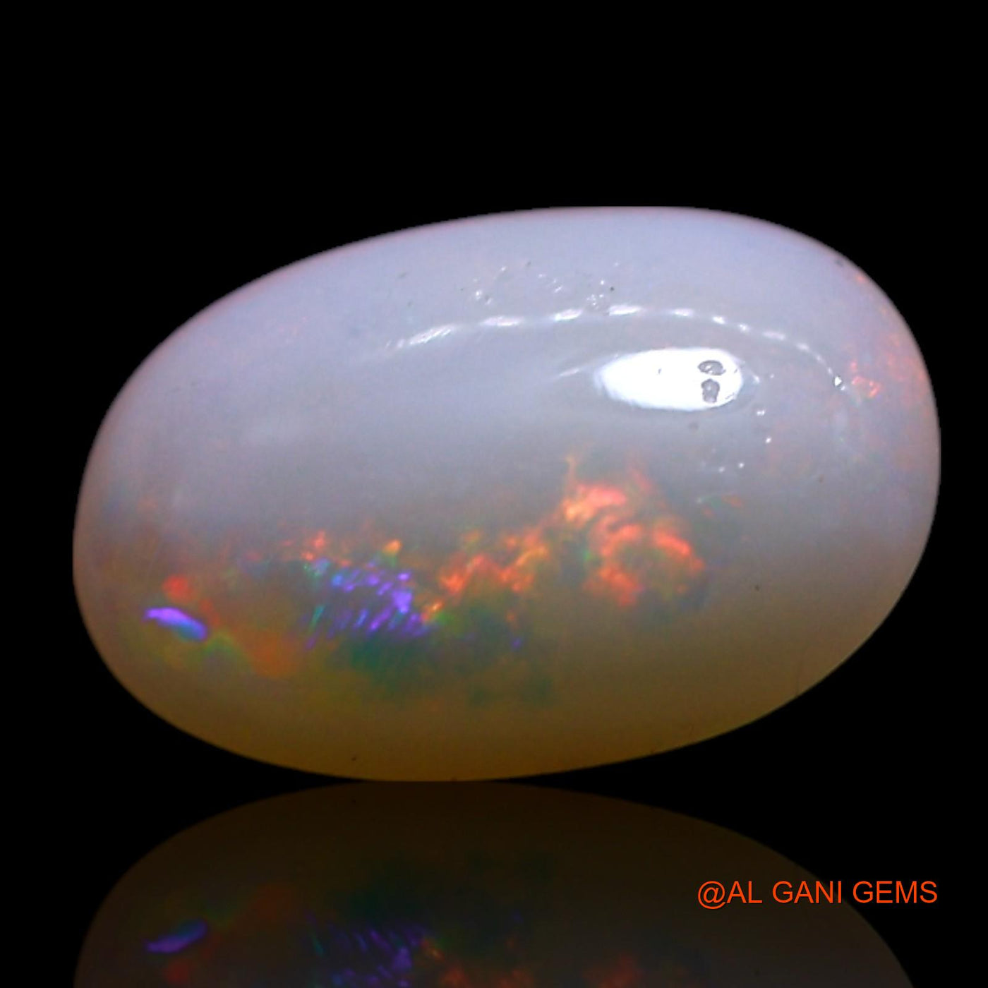 1.00 Cts Natural Australian Fire Opal Oval Cabochon Loose Gemstone For Jewelry 9x6x3 mm AG-224