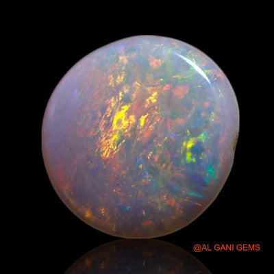 0.70 Cts Natural Australian Fire Opal Loose Gemstone Round Cabochon 8x8x1 mm AG-225
