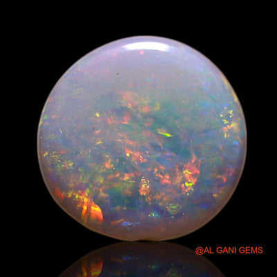 0.70 Cts Natural Australian Fire Opal Loose Gemstone Round Cabochon 8x8x1 mm AG-225